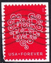 United States Letter Marketing Stamp Cutting 2015 Heart (Lace) 2-1