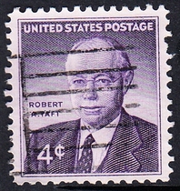 U.S. Letter Sales Stamp 1960 Politician Robert Taft 1-1