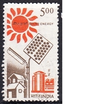 Indian Letter Marketing Stamp 1988 Science and Technology Solar Energy Utilization