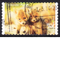 German Letter Marketing Stamps 2014 Wildlife Cubs 2-1: Red Fox (self-adhesive)