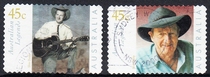 Australian Letter Sales Stamps 2001 Character Singer Slim Dusty 1 set of 2 (self-adhesive)