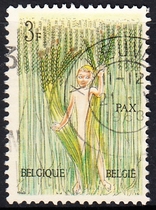 Belgian Letter Marketing Stamps 1963 May Peace Movement 2-1: Children in the Wheat Field
