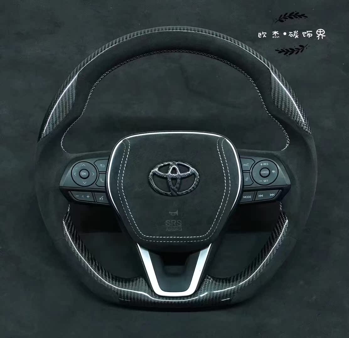 Toyota New Camry Carbon chỉ đạo Bánh xe tay lái Camry Chỉ đạo Carbon Sợi bánh xe Refit Flat - Chỉ đạo trong trò chơi bánh xe vô lăng chơi game 900 độ