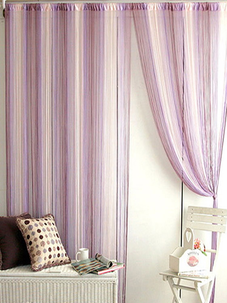 German color line curtain encryption partition door curtain screen bold living room entrance Wedding decoration tassel free hole