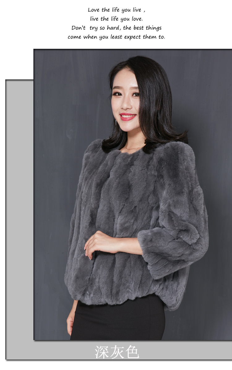 2018 đặc biệt cung cấp mới 獭 lông thỏ lông lông đoạn ngắn 7 điểm tay áo Hàn Quốc phiên bản của lỏng kích thước lớn sản phẩm mới nữ chống áo khoác lông