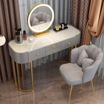 Glass light luxury dressing table household small modern simple makeup table bedroom Net red ins Wind storage cabinet one