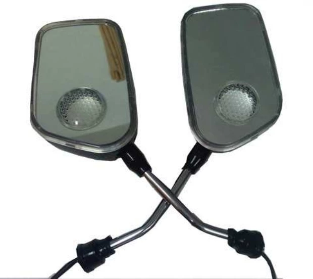 Gương chiếu hậu xe máy âm thanh với báo động mp3 sửa đổi loa siêu trầm loa chống nước 12 v điện xe gương