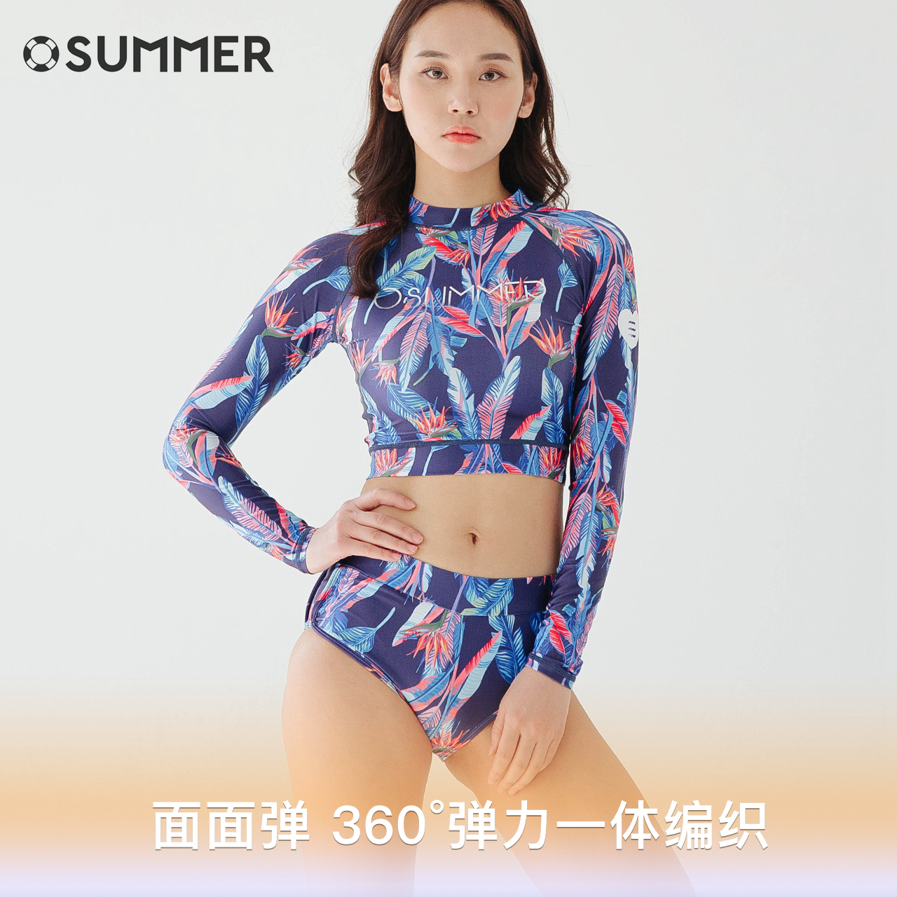 Promotion Korean Version Diving Suit Swimsuit Long Sleeve Woman Sashimi Sports Yoga Conserved Jellyfish snorkeling swimsuit Speed Dry Two-style