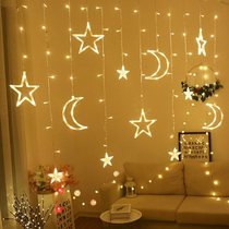 Balcony lights New Year colorful birthday decoration scene layout lights pink window festival children's room girl