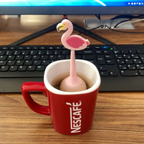  (Flamingo)Cute tea leak creative tea filter Tea filter Tea set Tea bag bag Office tea artifact
