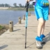 Phụ nữ trekking cực T xử lý gậy đi bộ bầu trời xanh đi bộ ngoài trời gậy vonfram thép mạnh hấp thụ sốc cực nhỏ trekking kính thiên văn bán gậy gỗ cho người già	 Gậy / gậy