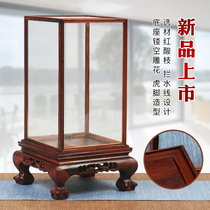 Red and sour branch glass cover wenplay display cover Buddha statue glass cover dust cover vase stone dust cover base