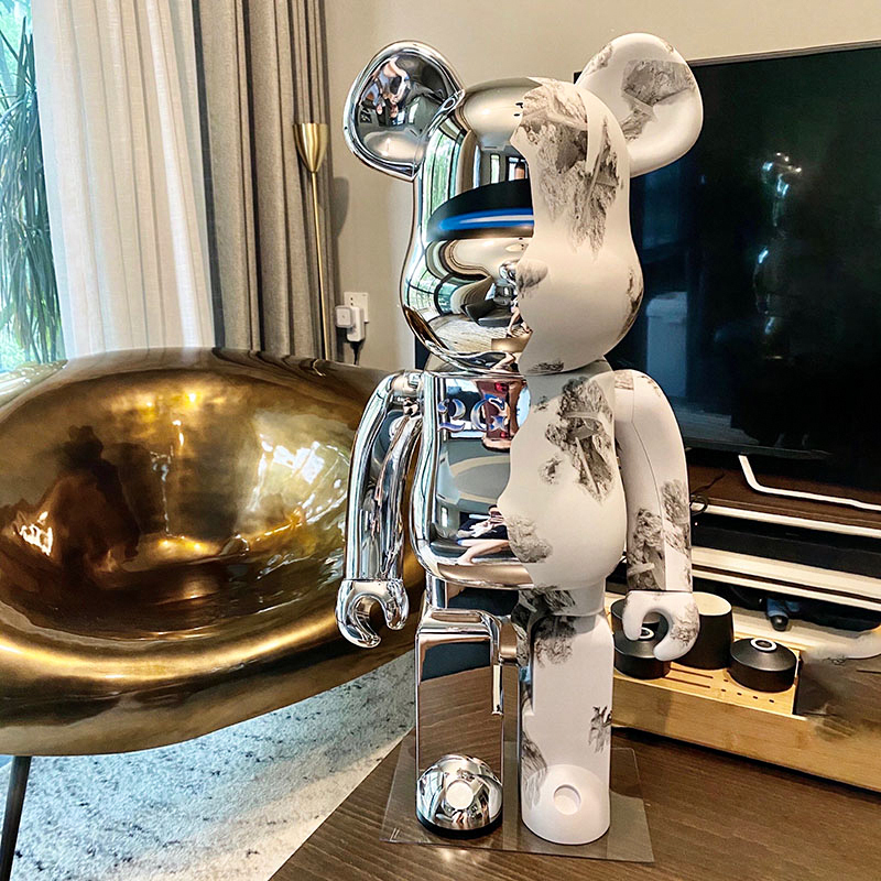 Bearbrick 1000% Same Style Violent Bear Large Ornament Living Room Trendy Building Block Bear Doll Trendy Toy Bear Figurine 70 Bearbrick 1000% Same Style Violent Bear Large Ornament Living Room Trendy Building Block Bear Doll Trendy Toy Bear Figurine 70