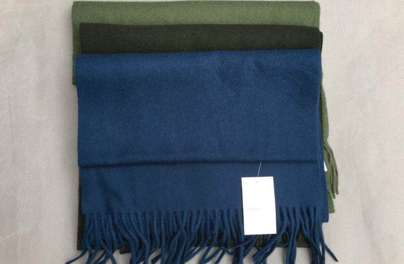Scarf Available in three colors Pine green olive green and sky blue full wool scarf