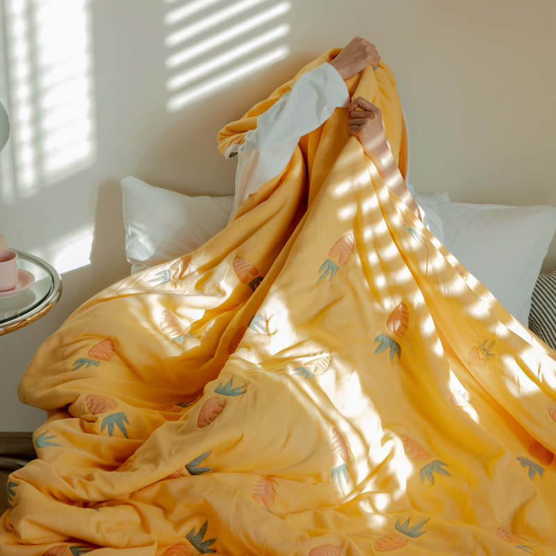 Cotton towel quilted cotton thickened ten layers of gauze jacquard single double baby cover blanket children Air conditioning quilt