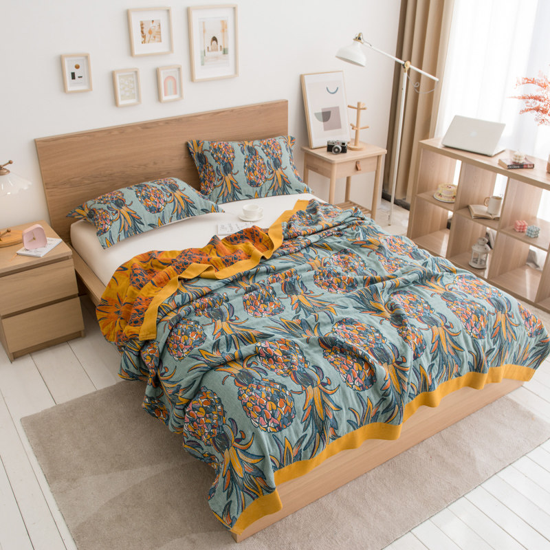 Cotton gauze towel quilt single double cover blanket cotton air conditioning blanket summer cool quilt Xinjiang long staple cotton woven bed cover