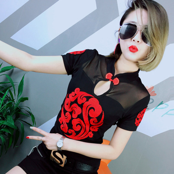 New Chinese Style Women's Clothing Trendy and Stylish Short-Sleeved Tops Fashionable and Sexy Ethnic Style Summer T-Shirts