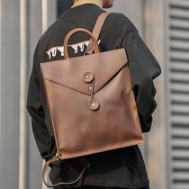 New art retro backpack Korean mens bag fashion shoulder bag Messenger bag handbag casual school bag backpack