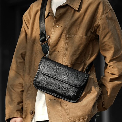 Качественная кожаная нагрудная сумка, небольшая сумка, сумка на одно плечо для отдыха, рюкзак, в корейском стиле, из натуральной кожи