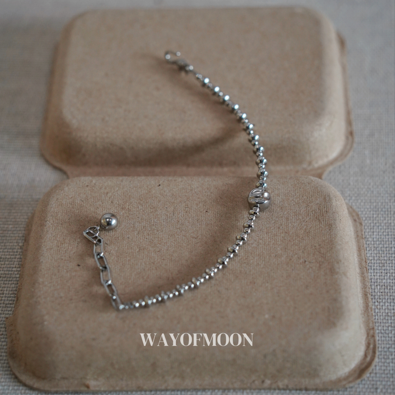 Way of Moon Simple Moon White Fresh and Non-Fading Bracelet Adjustable Exquisite Minimalist Niche Bracelet