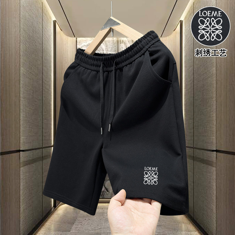 Летние новые стильные шорты Luojia, мужские спортивные брюки с пятью точками, свободные повседневные шорты из плотного хлопка, универсальные защитные брюки