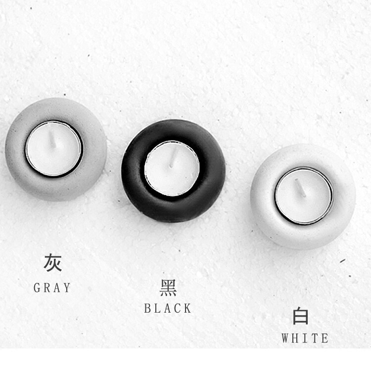 Clean Water Concrete Cement Candle Holder Apple Candle Holder Round Bar Cafe Dining Room Nordic Pendulum 2