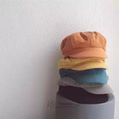 New Corduroy Children Star hat autumn winter baby fashion hat newsboy hat