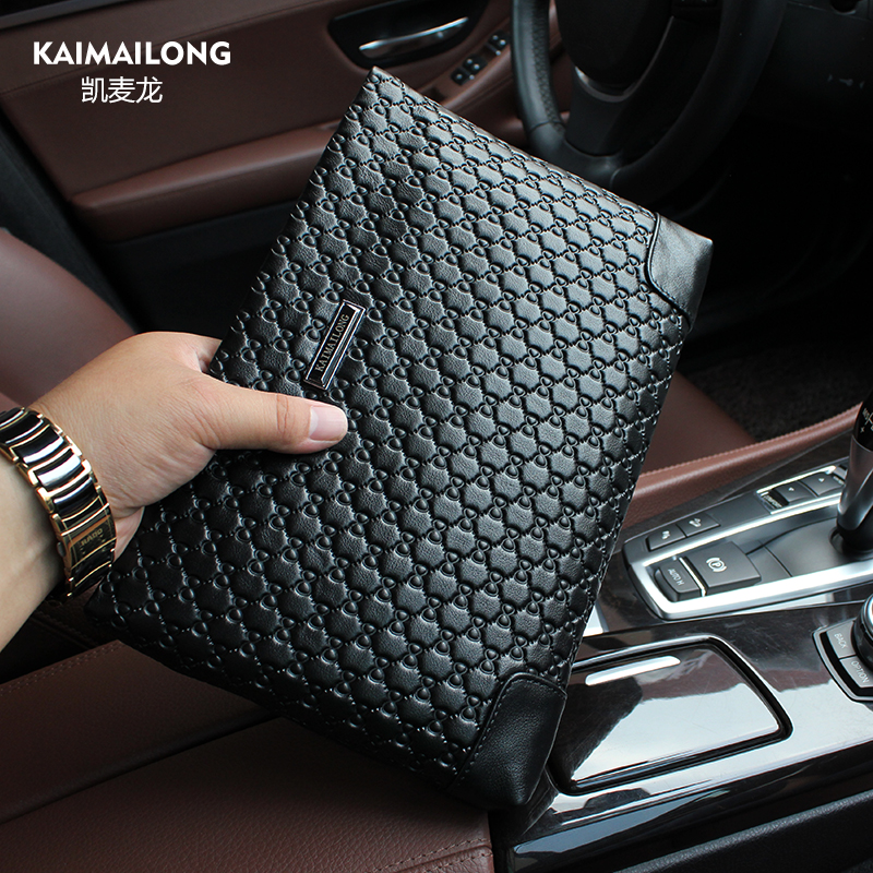 Cameron Men's Handbag Men's Leather Large-Capacity Clutch Bag Business Casual Men's Bag Soft Leather Envelope Bag Clutch Bag