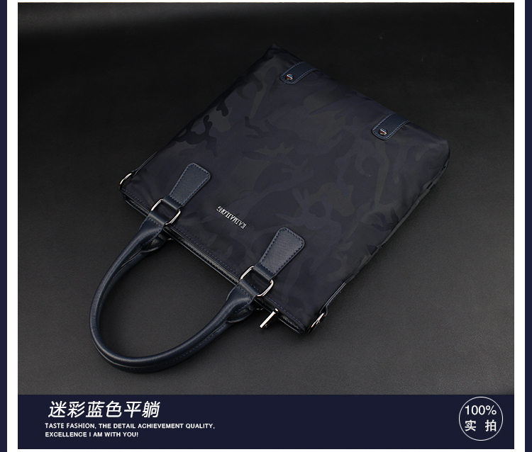 Túi xách nam kinh doanh thủy triều nam vai túi dọc túi đeo chéo Oxford vải Messenger Túi xách nam - Túi của con người balo michael kors