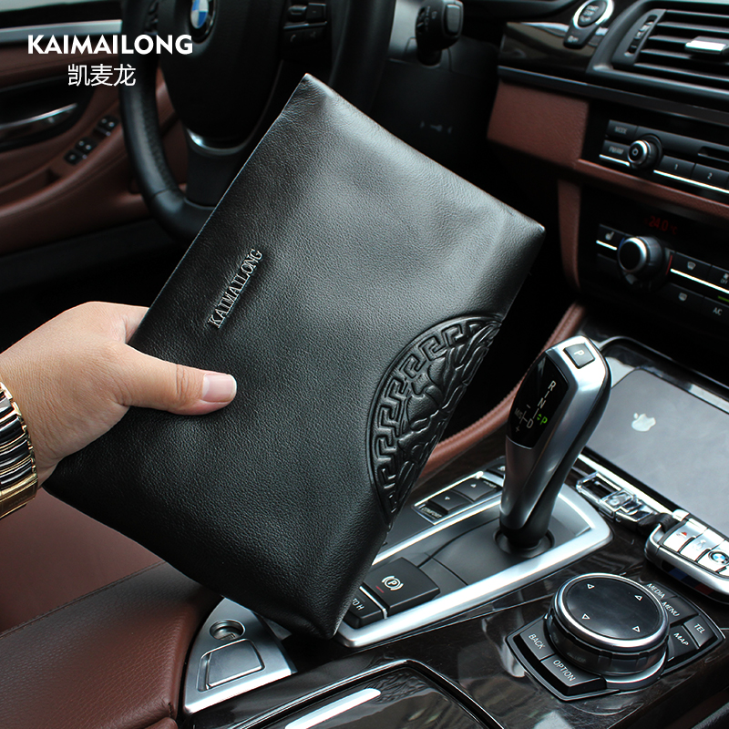 Caymaron Men Handbag Man Leather Buffalo Business Leisure Handle Bag Man Pack Soft Man Hand Pack