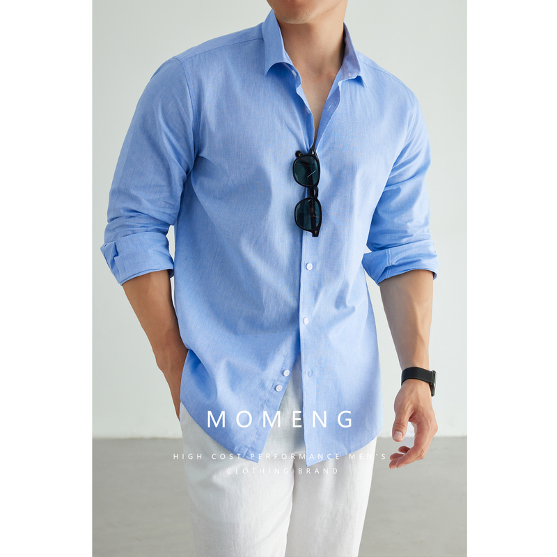 High-End [Old Money Style] Comfortable and Breathable Thin Linen Shirt, Summer Loose Casual Long-Sleeved Shirt for Men