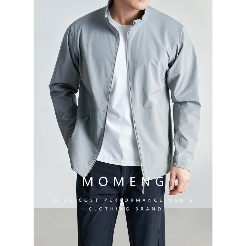 【Zero-Pressure】Quick-Drying Lightweight Thin Jacket for Men, Outdoor Windproof and Wrinkle-Resistant Stand-Up Collar Coat, Spring and Autumn Style
