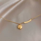 Дизайнерское ожерелье, цепочка до ключиц, Гонконг, популярно в интернете, изысканный стиль, легкий роскошный стиль