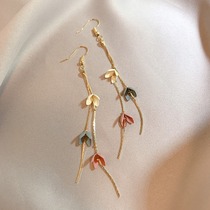 Hong Kong (designer) RVY 2021 new trendy tassel earrings female summer light luxury niche earring simple