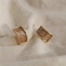 Hong Kong (designer) RVY 2021 new earrings female simple earrings small high-grade atmospheric earrings tide