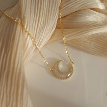 Hong Kong (designer) RVY 2021 New Tide moon necklace female summer light luxury niche choker simple