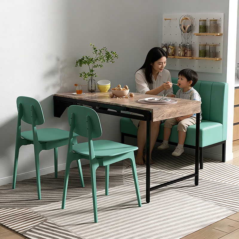 Wall-Mounted Transformable Folding Dining Table, Wall-Mounted Telescopic Dining Table, Multi-Functional Rack, Balcony Storage Rack, Small Apartment Invisible Table