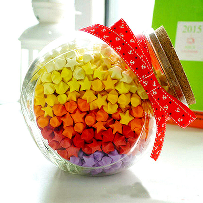 Pin Tang star bottle Glass bottle Wishing bottle Lucky Star glass bottle Drift bottle Creative cork candy