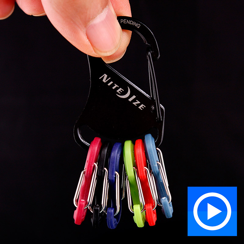 American NiteIze Naai KeyRack Kaile creative keychain waist car keychain removable 8-character buckle