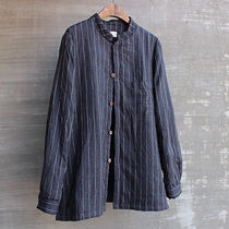 Mens autumn and winter fashion youth fashion fashion youth linen down shirt light down jacket handsome long sleeve jacket thin cotton jacket