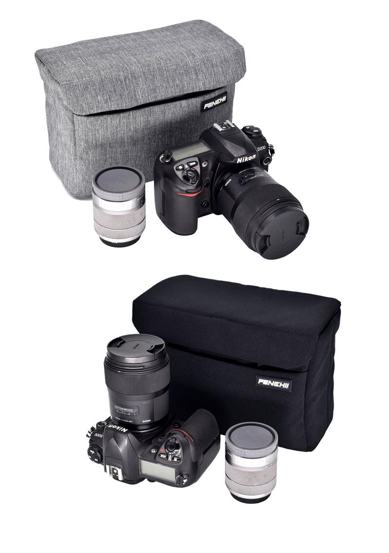 Sleeve camera không thấm nước có thể gập lại một túi máy ảnh máy hai ống kính SLR túi máy ảnh micro túi lót đơn - Phụ kiện máy ảnh kỹ thuật số balo may anh