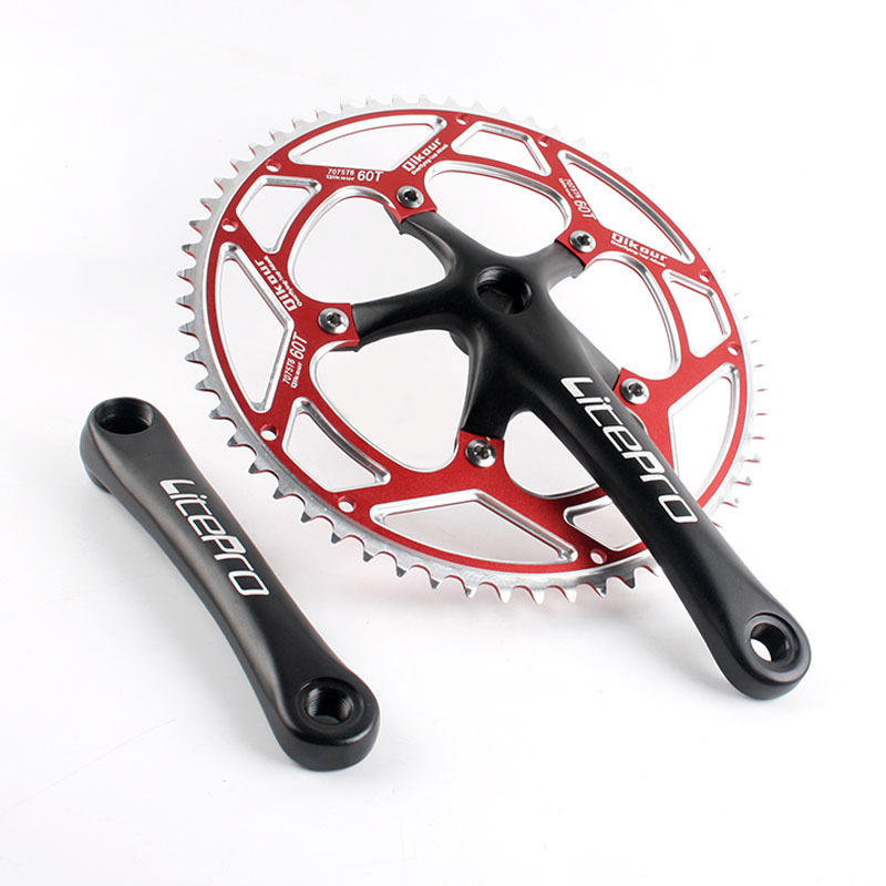 52T56T60T large fluted disc road car dead flying car integrated hollow large fluted disc left and right crank suit can also be split