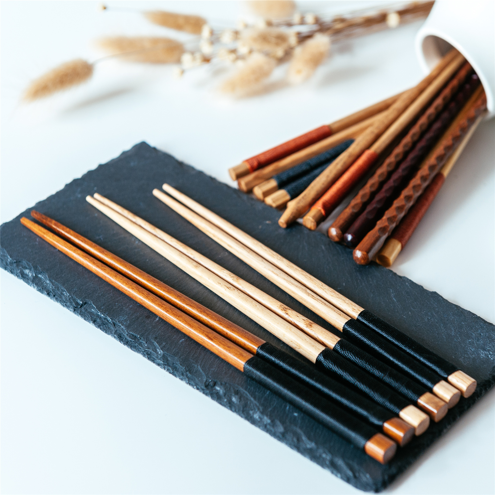 If Vegetarian Life Days Style Pointed Tie Wire Chopsticks Indonesia Natural Imported Iron Wood Chopsticks Portable Cutlery Sushi Chopsticks