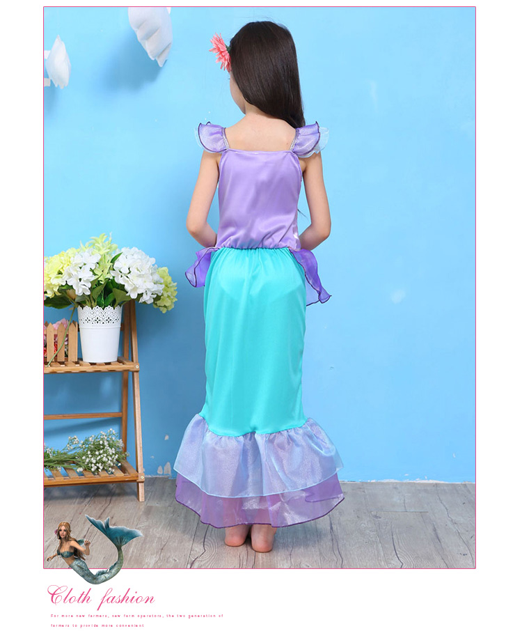 Halloween quần áo trẻ em Disney công chúa váy cô gái mùa thu váy nàng tiên cá công chúa trẻ em trình diễn váy đồ trẻ em