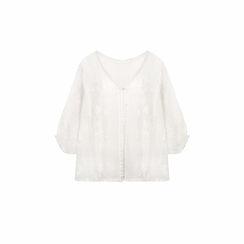 Floral Embroidered Cardigan
