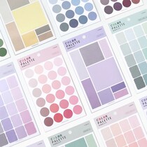 South Korea Paperian tone palette Gradient Colorful Mark Stickhand Ledger Diary Page Index of Decorative Closure Sticker