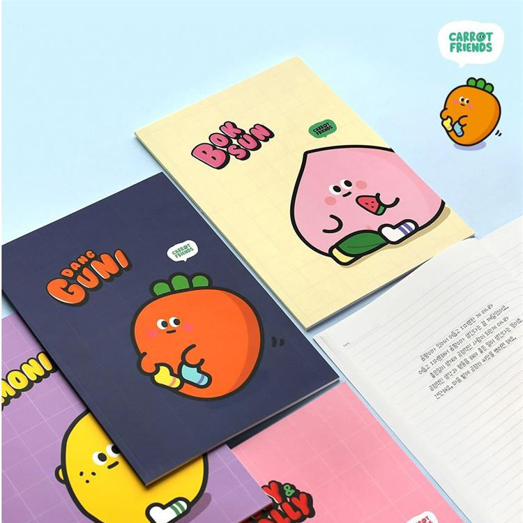 Pinkfoot Korean Lovely Fruit Cartoon B5 Notebook Thin Handbook Student Crossline Classroom Notebook