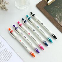 Korea iconic Simple push-on color water pen 0 38mm black refill gel pen small fresh writing pen