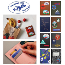 South Korea Oohlala couple hipster passport cover Leather passport holder Cute travel document bag Passport storage bag