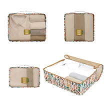 Korea monopoly simple grid travel storage bag luggage finishing bag travel portable clothes sub-packing bag